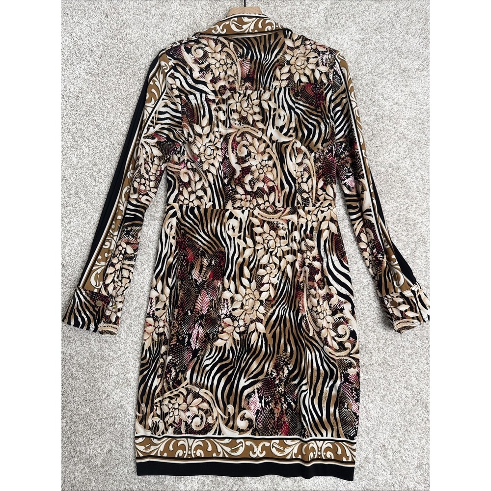 Cache Womens Size 6 Button Down long Sleeve Dress Collar Animal Print - Picture 5 of 10